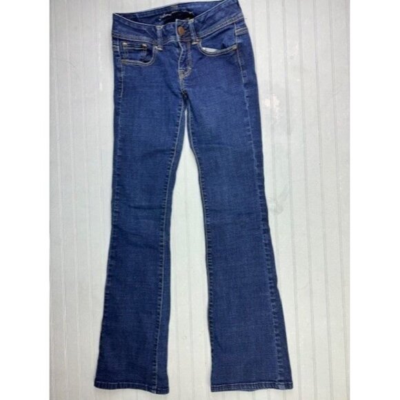 American Eagle Size 2 Women Jeans Original Boot Low Rise Super Stretch D… - Picture 1 of 5